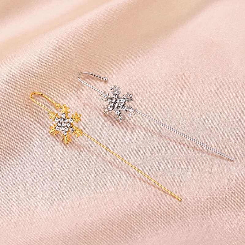 Nuevo estilo europeo y americano estilo frío diamante incrustado gancho para la oreja personalizado piercing oreja pin hembra rayo hoja oreja clip oblicua línea oreja espárragos