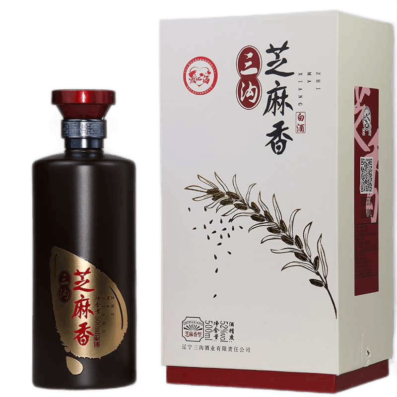 辽宁阜新特产三沟老窖芝麻香型52度500ml*瓶礼盒装高度纯粮白酒