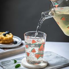 原创可爱水果玻璃杯家用喝水杯子牛奶冰咖啡果汁饮料杯啤酒杯商用