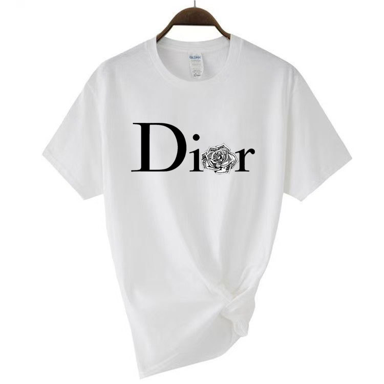 2026 Cross-Border European and American Short-Sleeve T-Shirt Pure Cotton Round Neck Men's Solid Color Short-Sleeve Team Activity Print Graphic Women's