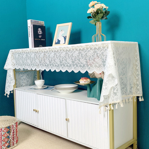 Small fresh lace tassel TV cabinet cover cloth sofa towel dining table cloth coffee table decoration cloth table flag factory direct supply