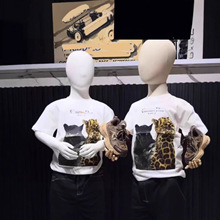 跨境外贸夏季新款纯棉儿童短袖t恤男女同款宽松圆领印花休闲上衣