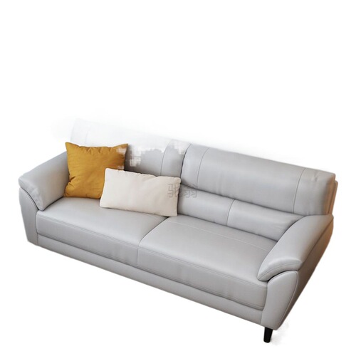 3l double leather sofa living room small apartment light luxury three-seat cowhide sofa modern simple sofa clear