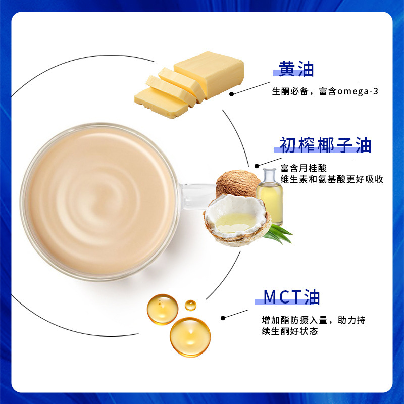 牛油果防T咖啡MCT生酮能量奶咖复合益生菌代餐饱腹速溶咖啡粉批发|undefined