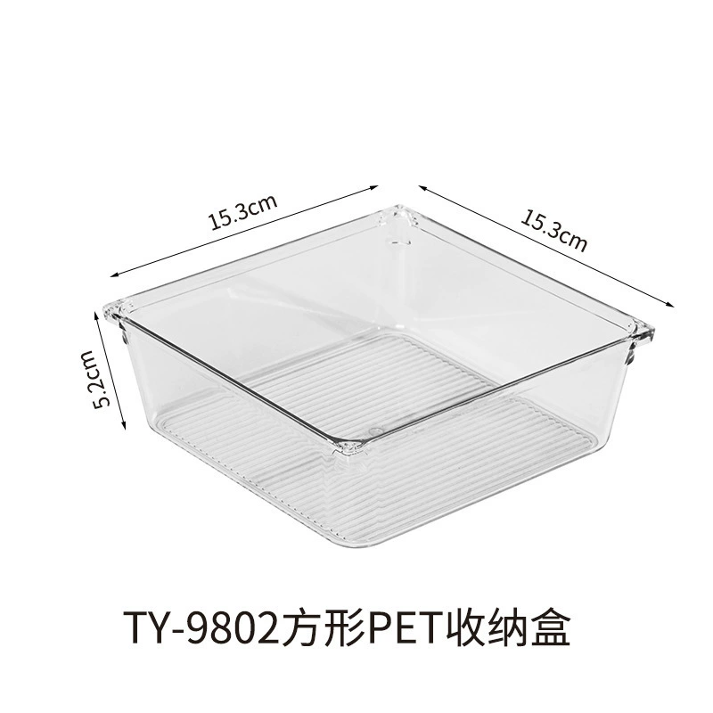 Storage Box Set — Transparent Table Organizer, Multiple Sizes & Polka-dot/Stripe Options