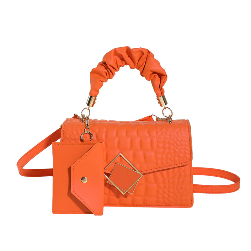 2024 primavera y verano nuevo solo hombro crossbody pequeño bolso cuadrado patrón de cocodrilo moda bolso de las mujeres