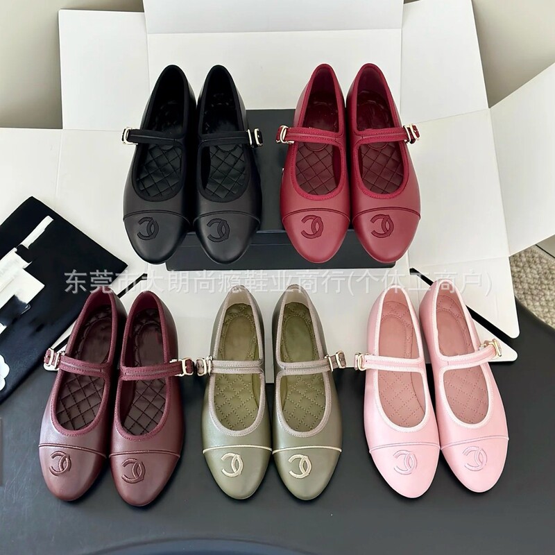 Wan Chan High-End 2026 Autumn New Style Chanel-Inspired Ballet Flats Women's Flat Sheepskin Buckle Mary Jane Shoes