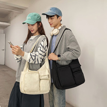 港风潮牌工装两用斜挎包男2025款多口袋大容量简约骑行运动单肩包