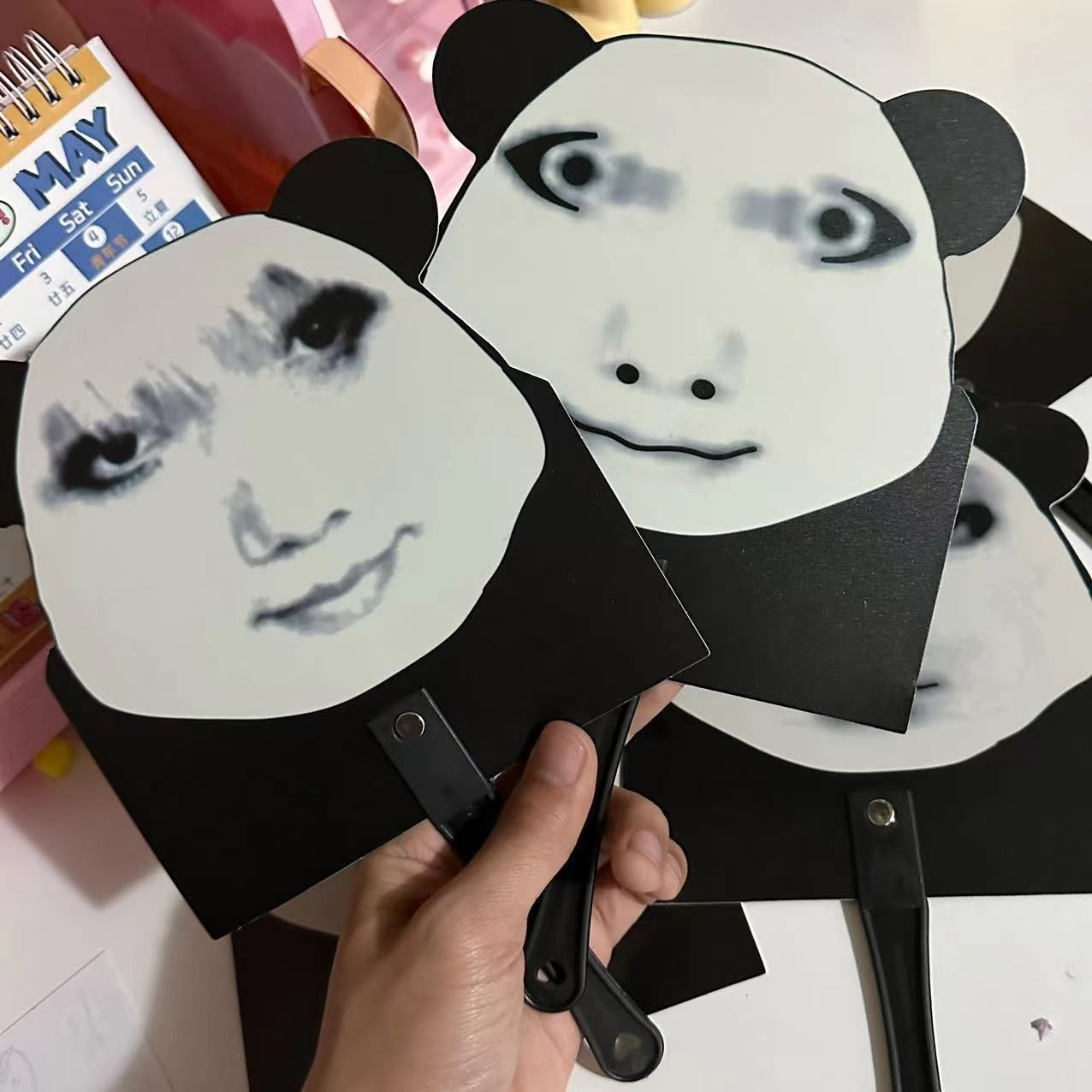 Cute handheld small summer round fan for students