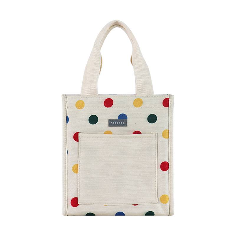 Manufacturer Customized Primary School Lunch Box Bag Satchel Insulated Lunch Bag Small Hand-Carrying Kidsren's Cartoon Canvas Lunch Bag