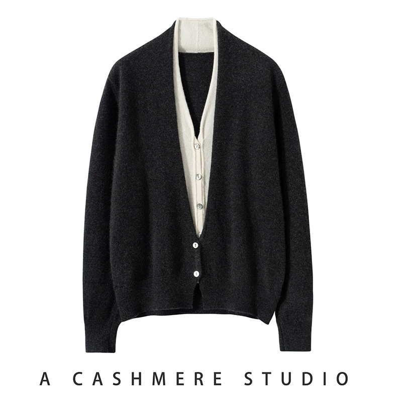 Cashmere cardigan, demi-season knitted set, sweater, jacket, 2024 years, direct factory sales