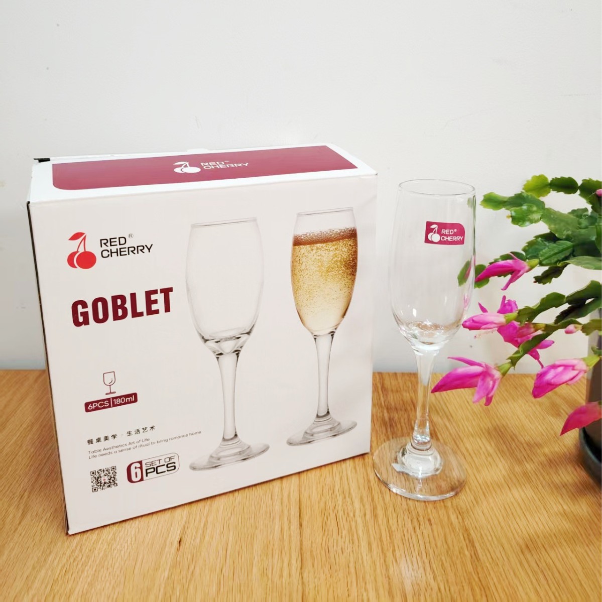Vaso de vidrio, copa de vino, copa de vino, copa de champán