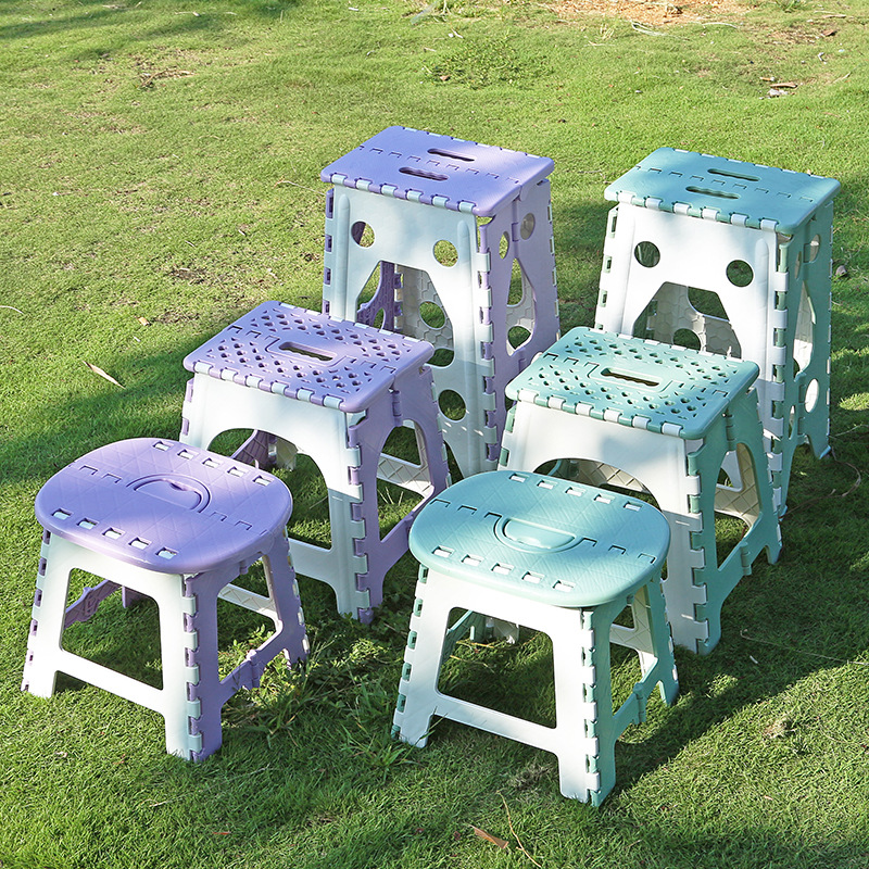 便携式塑料折叠椅家用省空间折叠凳子户外钓鱼小板凳儿童手提小椅
