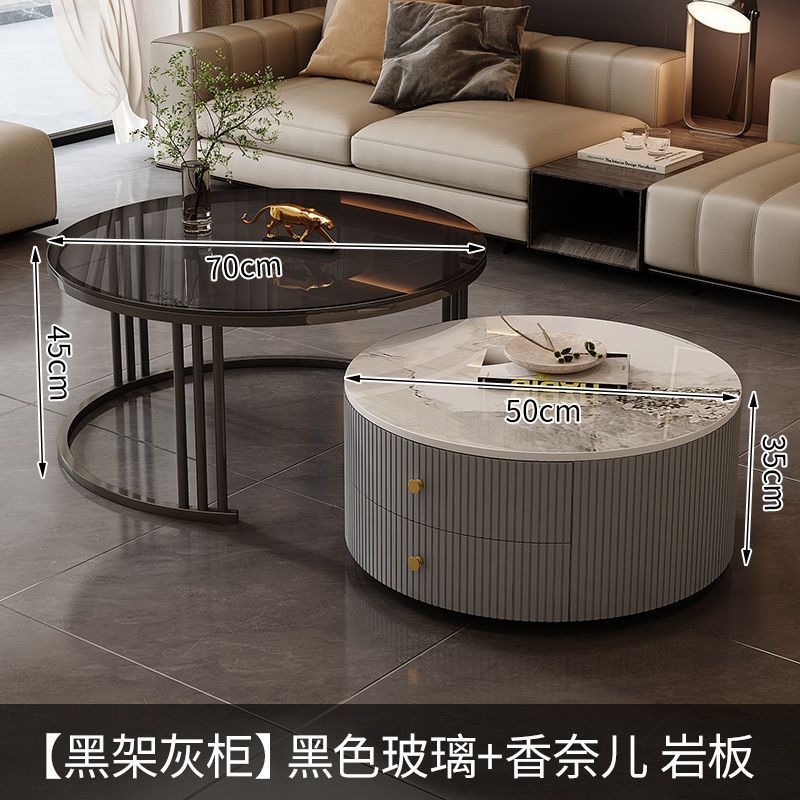 블랙 프레임 그레이 캐비닛 (샤넬 + 블랙 유리)