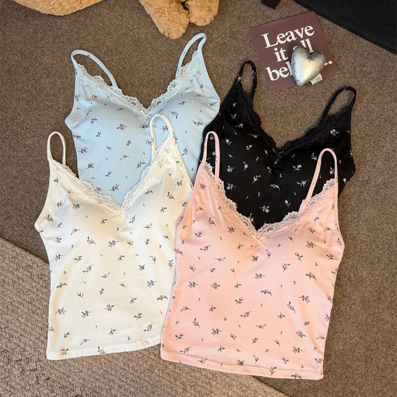 Korean Style Sweet Spicy Girl Lace Floral Beautiful Back Camisole Base Wrap Bra Tube Top Women's Outerwear Slim Fit Top Korean Style Sweet Spicy Girl Lace Floral Beautiful Back Camisole Base Wrap Bra Tube Top Women's Outerwear Slim Fit Top