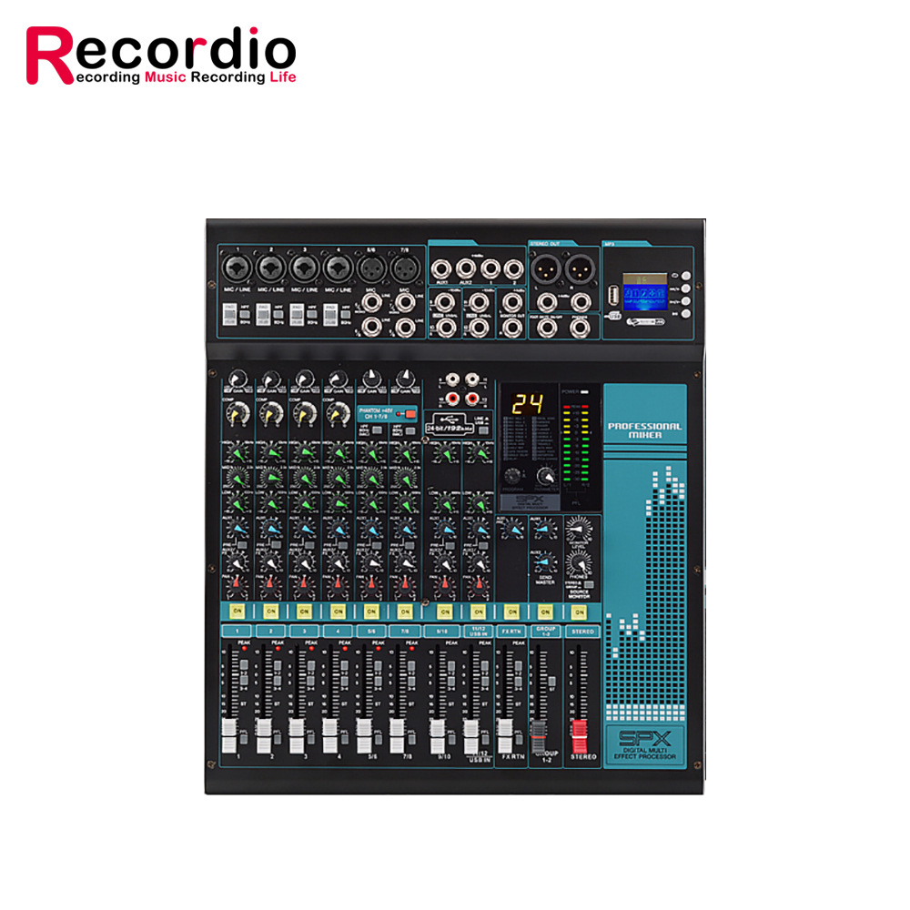 GAX-MX12  舞台12通道带24DSP调音台 婚庆演出蓝牙MP3调音台