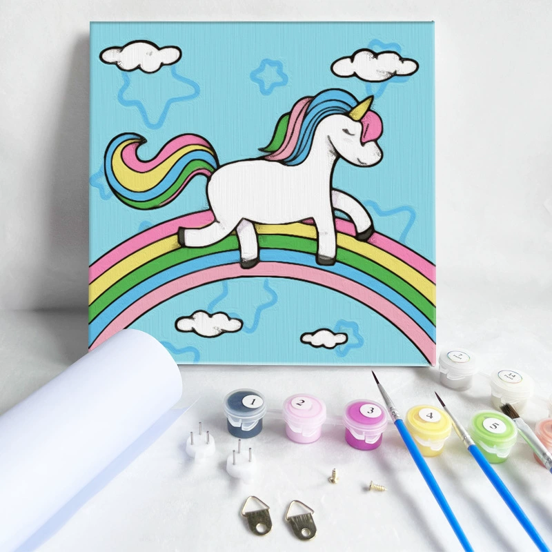 Цифровая масляная живопись 20*20 Детский мультфильм DIY handmade-painted декоративная картина последующего поколения дистрибьютор 제조업체 específicos
