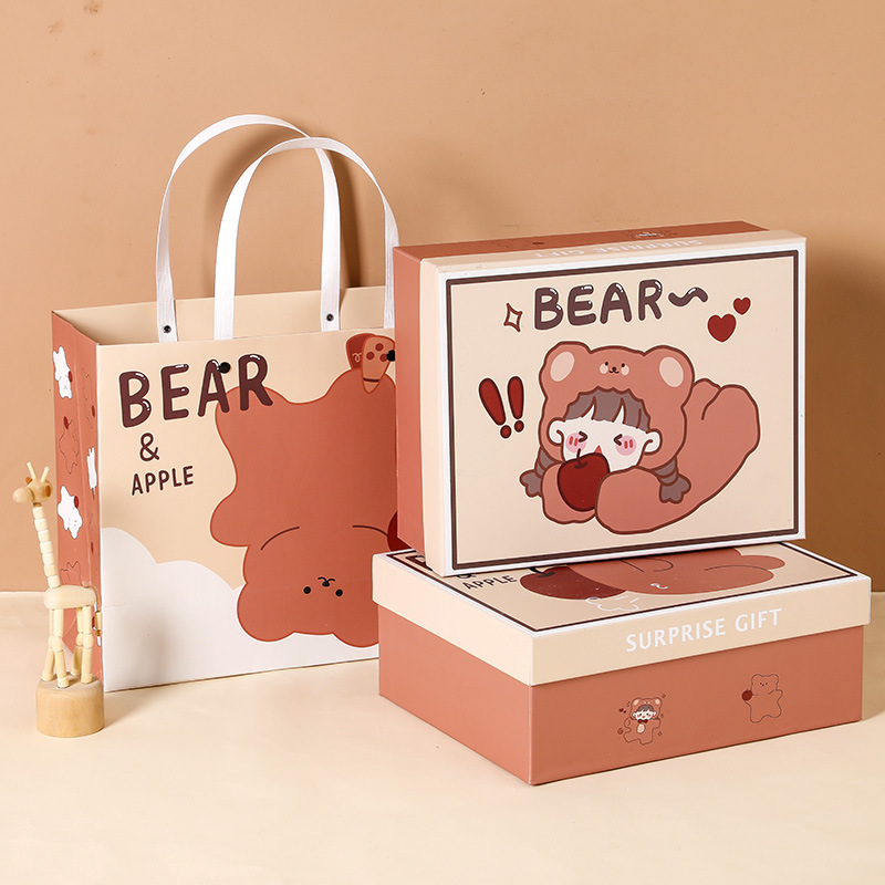 goods in stock Toys gift Gift box Valentine's Day Packaging box Cute Bear Gift box scarf birthday packing Empty Box