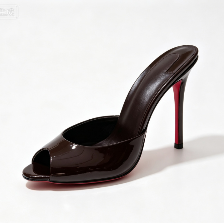 Dunhuang.Com Supplies Red-Soled Women's Stiletto Heels, Sexy Pointed-Toe Shallow-Mouth Pumps, High-Heeled Shoes, and Peep-Toe Women's Shoes