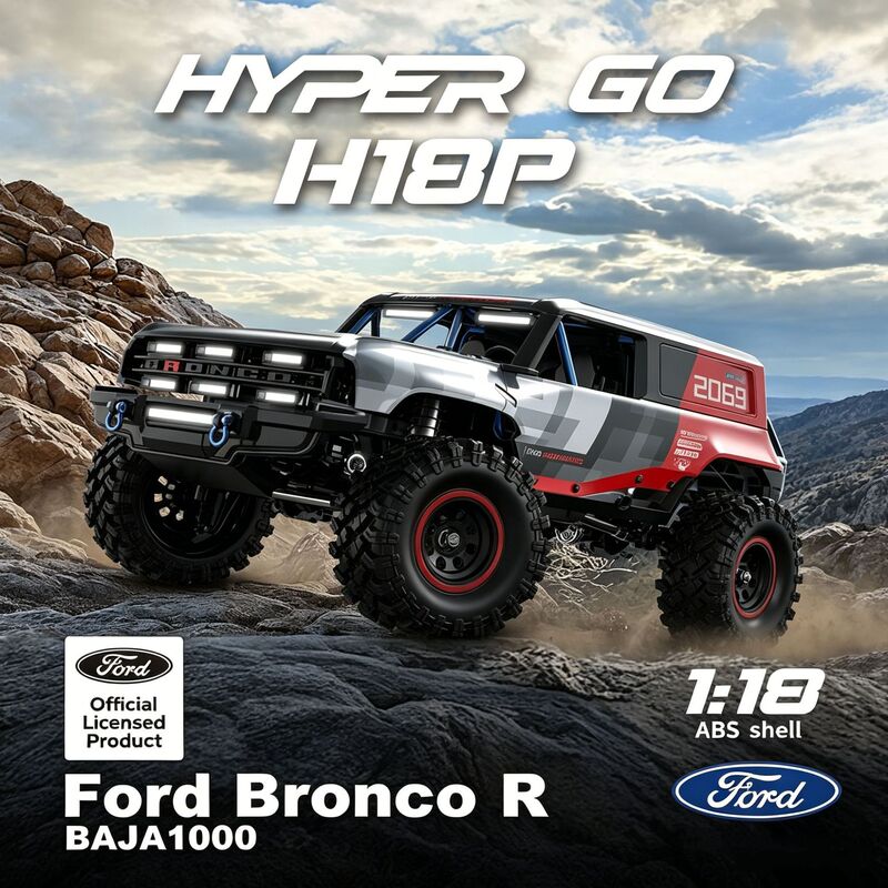 Mjx New Product H18P1:18 Simulated Ford Brushless Four-Wheel Drive Climbing Car Off-Road Remote Control Car Toy Model