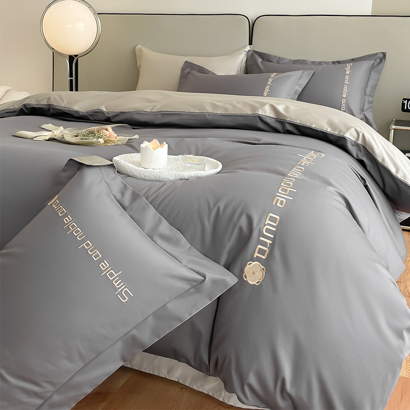 Todo algodón largo algodón puro algodón cuatro piezas conjunto 2025 nuevo algodón dormitorio sábanas de alta calidad sábanas de cama tres piezas conjunto