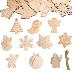 国境を越えたクリスマスツリーの木片掛け空白木彫りはクリスマス装飾木児童DIY装飾工芸品に使われている