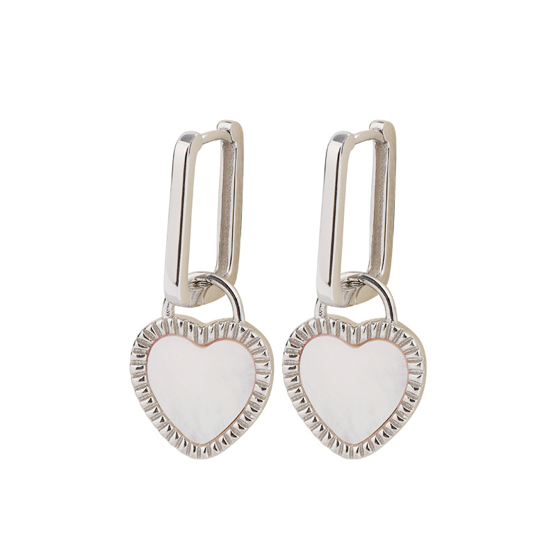 Precioso blanco fritillary pendientes para las mujeres 925 de plata de ley nicho diseño gotas para los oídos pendientes retro de alto grado de temperamento joyería del oído