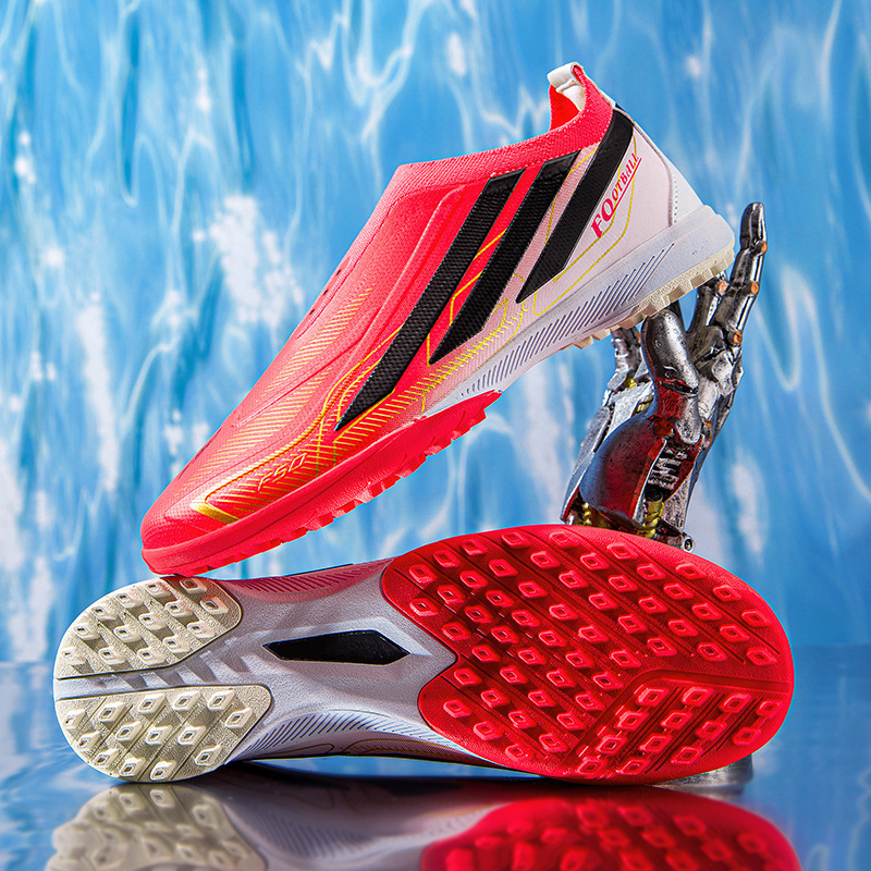 Zapatos de Fútbol AG de Corte Bajo de TPU Antideslizantes para Césped Natural y Artificial