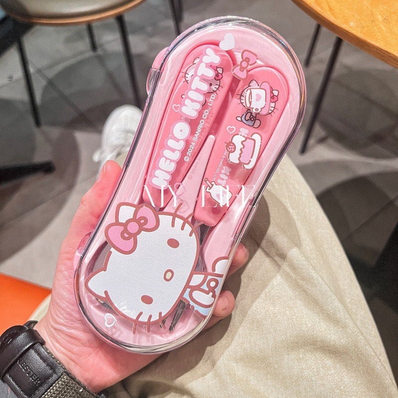 [핑크키티캣] 스푼과 포크 2종 세트