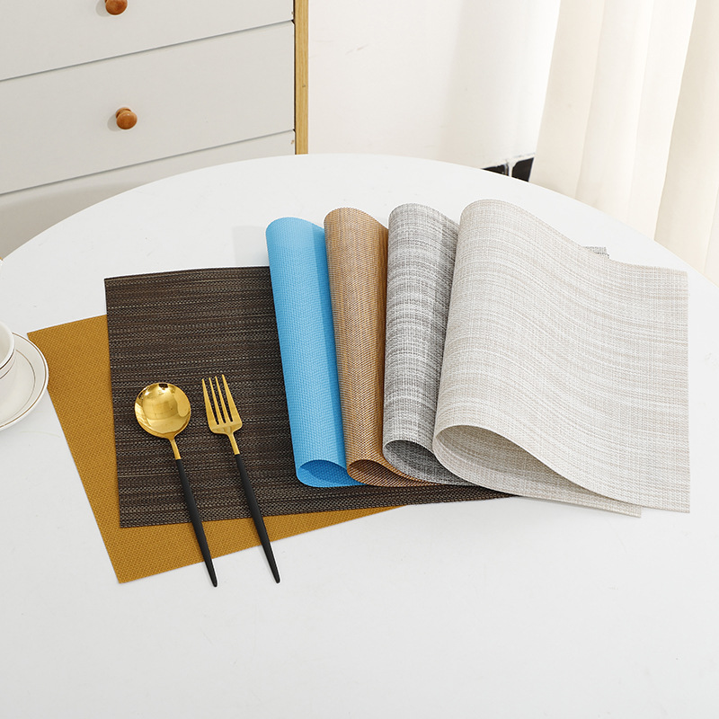 跨境专供餐垫PVC编织餐垫21系列特斯林餐垫餐厅防水餐桌垫现货详情1