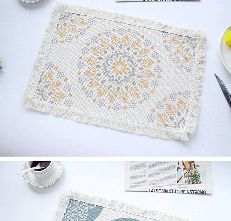 Nordic Style Flower Cotton Placemat display picture 1