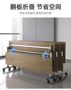 Folding Conference Table Movable Activity Stitching Long Table Double Office Table Foldable Training Table and Chair Combination