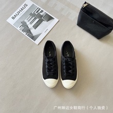 Ｄ家外贸新款真丝绸面舒适系带女鞋小白鞋百搭平底轻便休闲单鞋