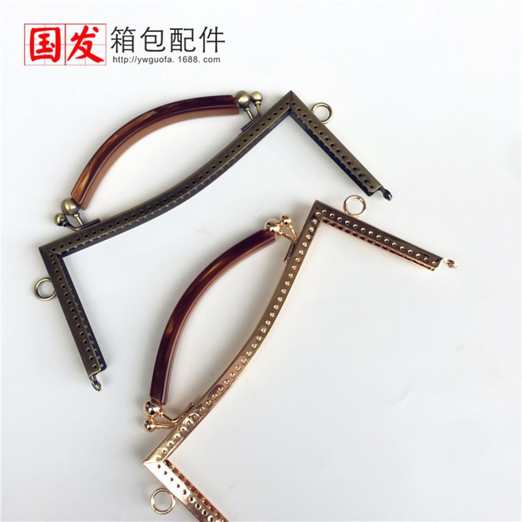 Agujero de alfiler 20,5 cm cóncava cintura de goma de nube brillante mano oro de goma de nube accesorios de bolsas hebilla de bolsa