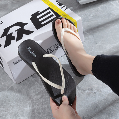 Women's Summer Outdoor Wear Slip-on Ins Trend Couple Slippers Anti-slip Bathroom Soft Sole Beach Sand Beach Sandals