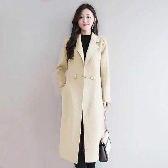 Women's Stylish Wool Coat - Red / S&&Red&&S/Coat (single piece)