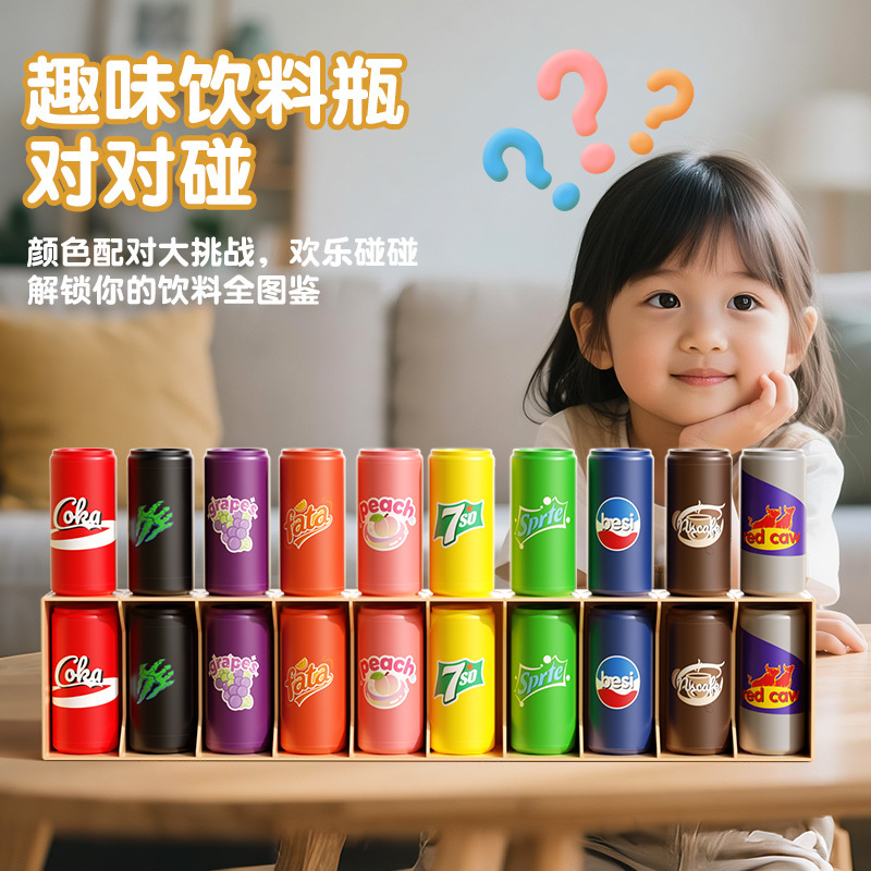 Memory Guessing Bottle Game Drink Matching Desktop Multiplayer Interactive Color Matching Guessing Fun Toy Board Game