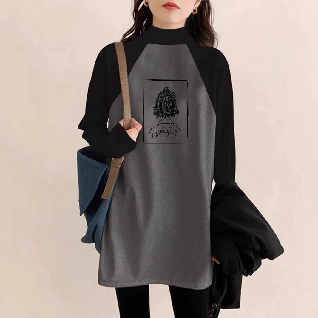 2024 Осень и зима Delong футболка с рукавами средней и длинной длиной