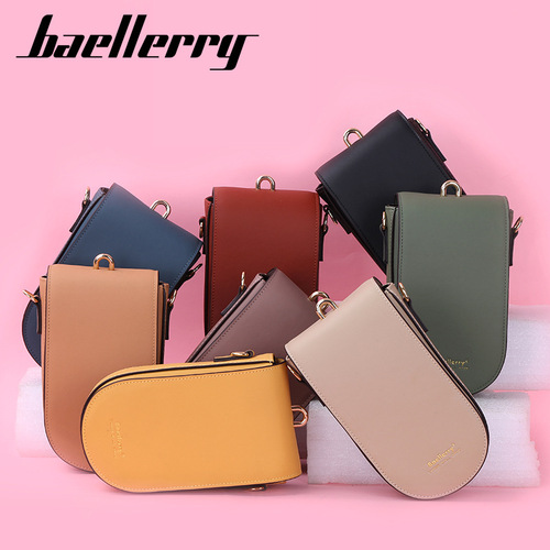 New baellerry mobile phone bag for women, Korean style multi-card slot clutch bag, fashionable solid color single shoulder crossbody bag wholesale