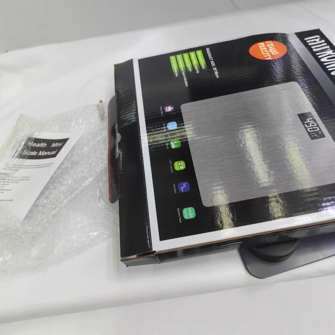 Báscula de salud 2025 Báscula de peso de acero inoxidable Báscula de vidrio Báscula de baño 180kg