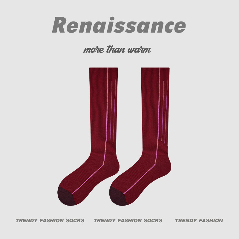 Renaissance微压薄款运动压力袜专业跑步跳绳健身小腿肌能长筒袜|undefined