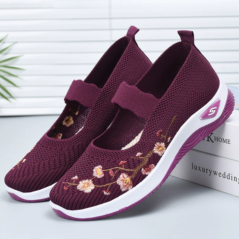 [Собралось 4806 человек] Старая пекинская тканевая обувь для женщин с широкими ногами, обувь для мам среднего и пожилого возраста, тонкие женские тканевые туфли на толстой подошве.