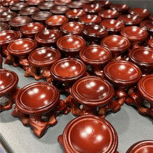 树脂合成仿木工艺品水晶球底座蛋雕文玩葫芦底座核桃底座合成摆件