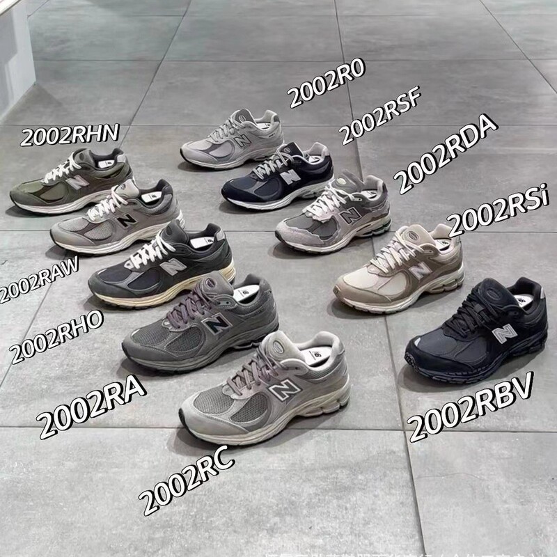 Putian Shoes Pure Original Nb 2002Rac Classic Gray Yuanzu Gray Men's and Women's Fashion Plaid Retro Sports Shoes Dad Shoes