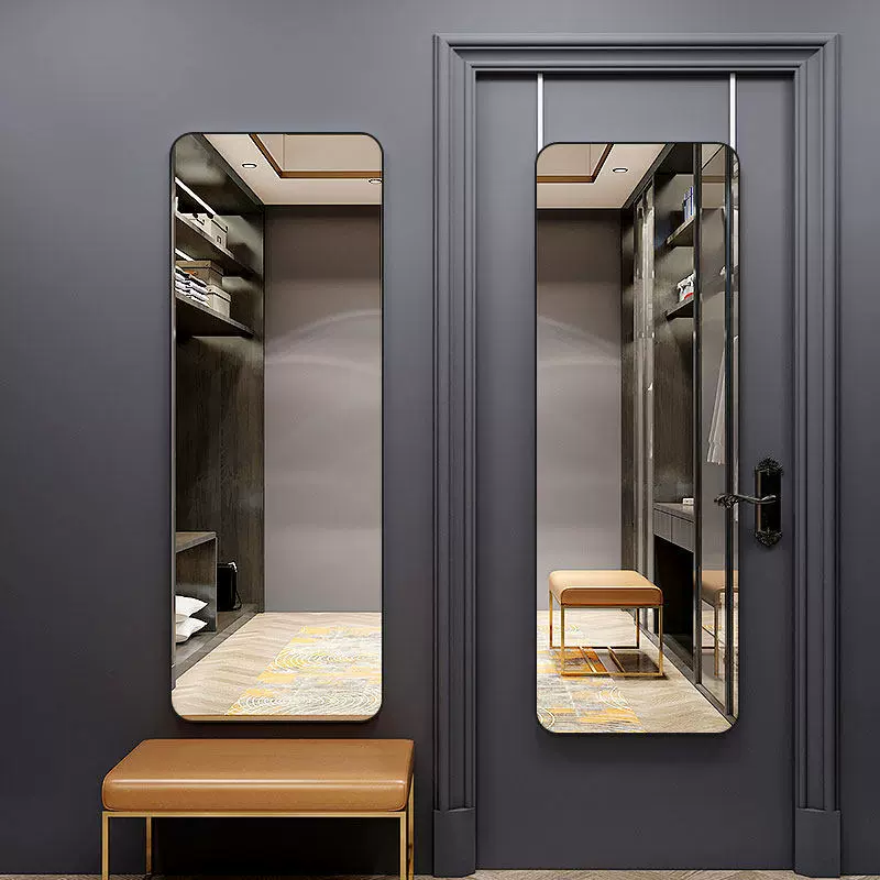 门后镜 挂门镜子挂墙穿衣镜落地镜家用全身镜贴墙壁挂试衣镜自粘