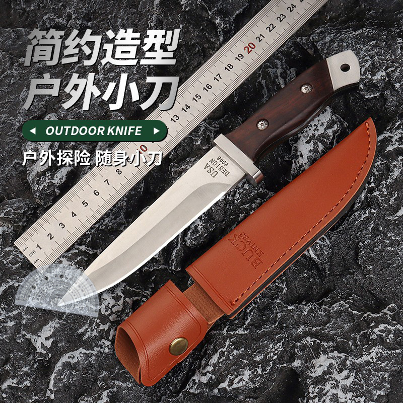 공장 직판 휴대용 야외용 스테인리스 고경도 호신칼 과일칼 손으로 찢는 고기칼 직도 캠핑용
