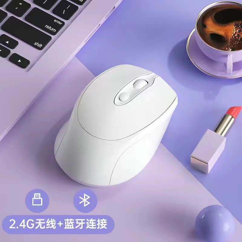 M127 Snowy White-Dual Mode [Bluetooth + 2.4G Wireless Version] Silent Button