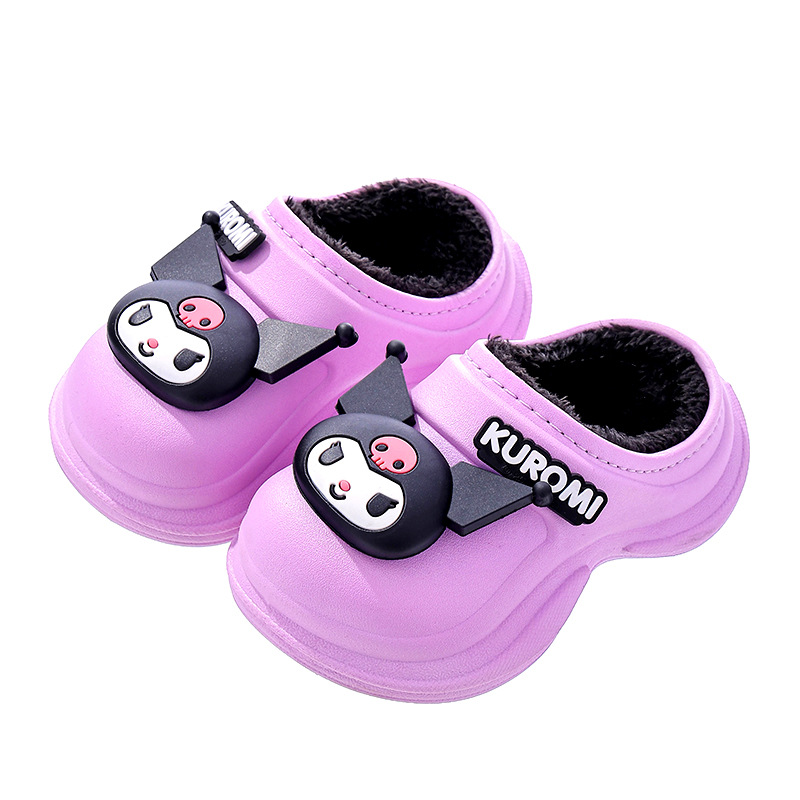 Sanliou zapatillas de algodón para niños, niños y niñas, invierno, calentamiento y caucho, depósito impermeable, Lomi, bolsas de tacones de algodón para niños y niños