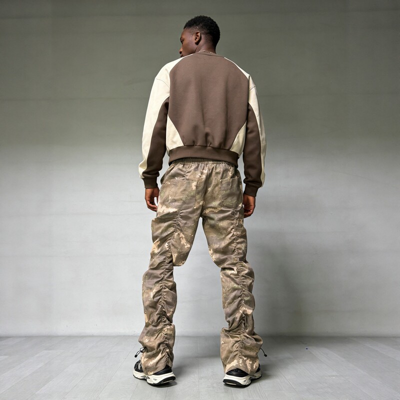 2026 New American High Street Vibe Style Camouflage Pleated Cargo Pants Men's Trendy Casual Pants Outdoor Tactical