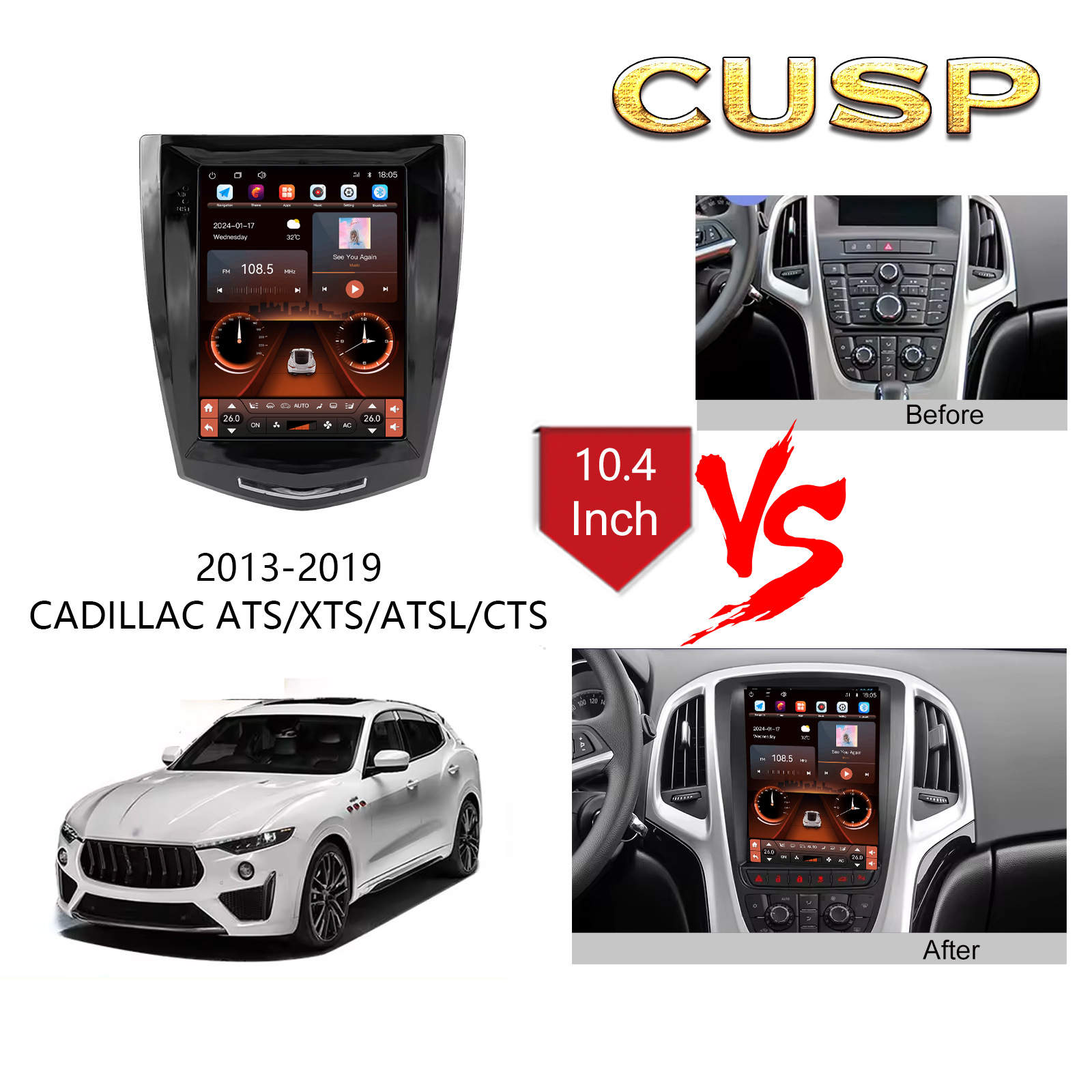 10.4 inch Android Navigation for Cadillac ATS/XTS/ATSL/CTS
